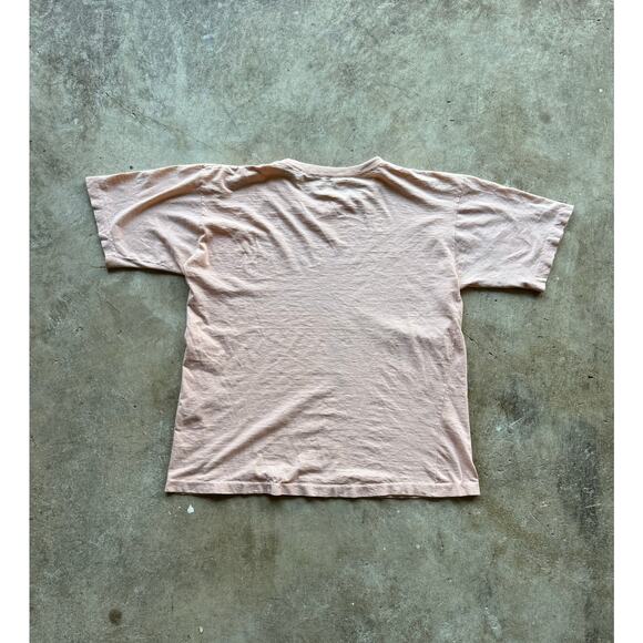 Vintage 1970s/1980s 'Made in Japan' Pink T-Shirt Size Small Single Stitch - Picture 2 of 9